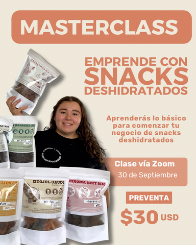 Preventa Masterclass Emprende con premios deshidratados – Acceso en vivo + grabación